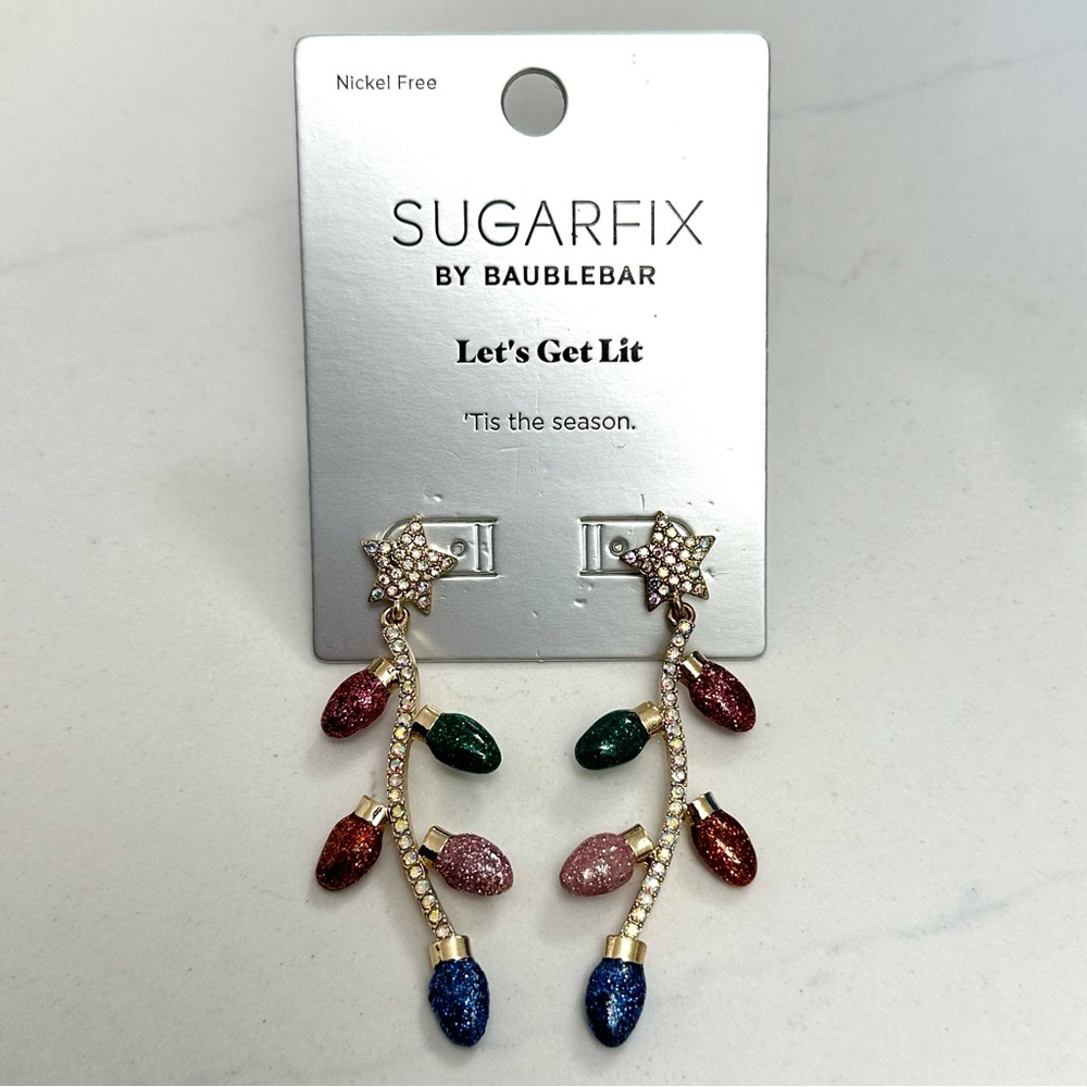 SUGARFIX x Baublebar Christmas Earrings, new
